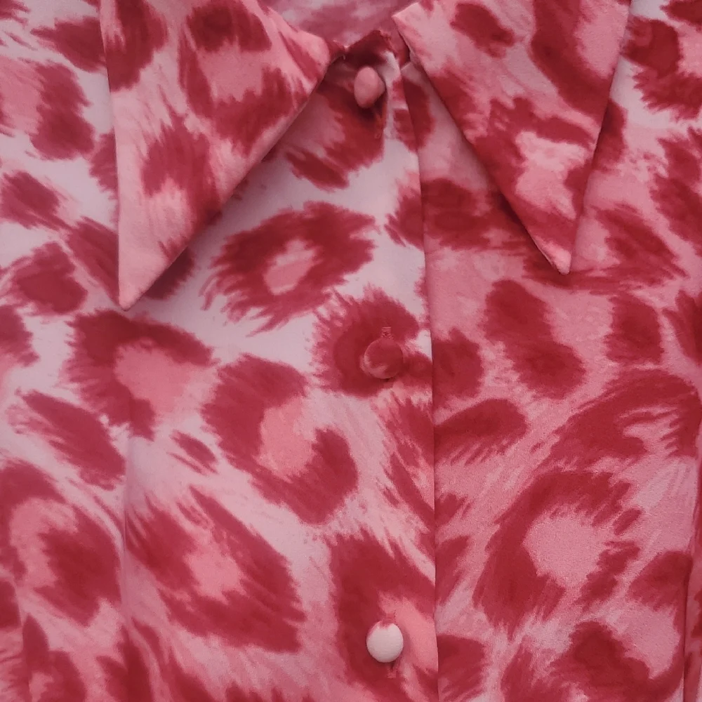 Kate Spade Panthera Red Animal Print Long Sleeve Dress